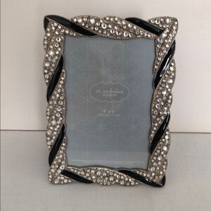 St. Nicholas Square Black and Silver Beaded Frame